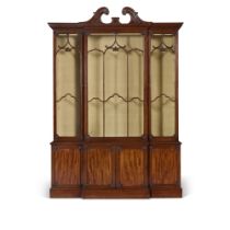 A George III Mahogany Breakfront Bookcase in the manner of Thomas Chippendale, Circa 1775