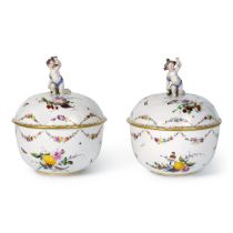 A Pair of Meissen Large Punch Bowls and Covers, Circa 1770