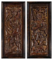 A Pair of Italian Reliefs depicting Hercules and Meleager, circa 1600