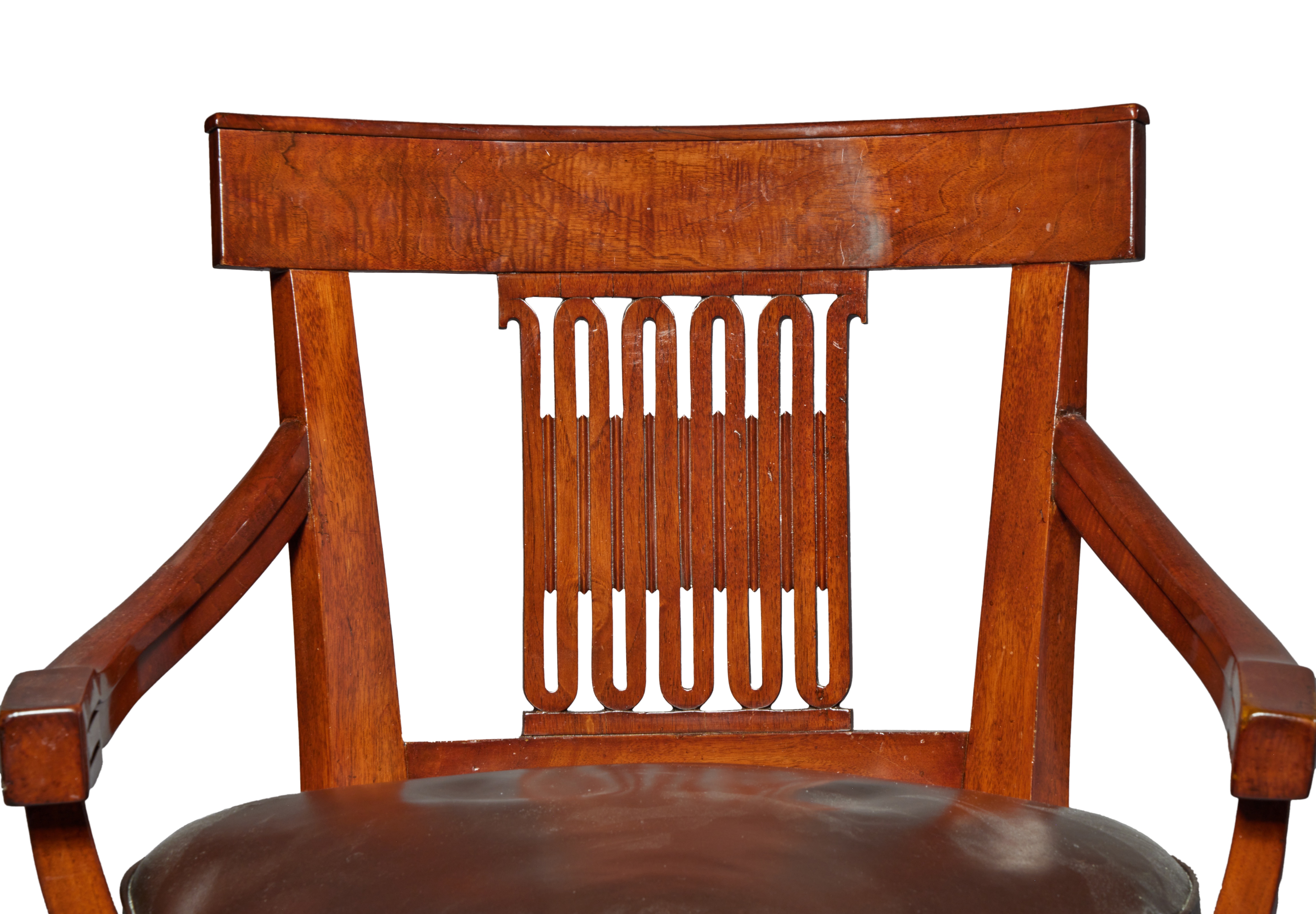 A Directoire Mahogany Revolving Fauteuil de Bureau, circa 1800 - Image 5 of 8