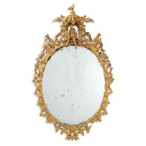 A George II Carved Giltwood Mirror in the Manner of John Linnell, Mid-18th Century