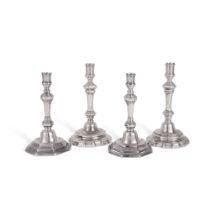 Two Pairs of French Silver Candlesticks, First Half 18th Century