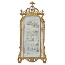 A George III Giltwood Mirror, After a Design by Robert Adam