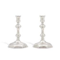 A Pair of George I Silver Candlesticks, Thomas Ash, London, 1714