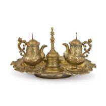 A Mexican Silver-Gilt Altar Cruet Set, With Assay Master&#8217;s Mark Of Diego Gonzales De La Cueva,