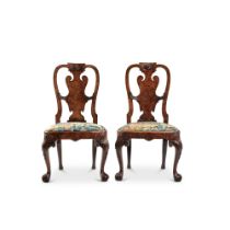 A Pair of George II Walnut Side Chairs, Attributed to Giles Grendey, Circa 1730