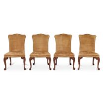 A Set of Four George II Carved Mahogany Side Chairs, Circa 1750