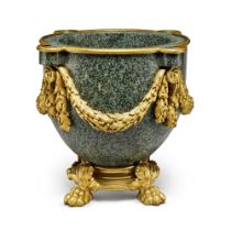 A Louis XVI Style Gilt-Bronze Mounted Granite Jardinière, Circa 1880