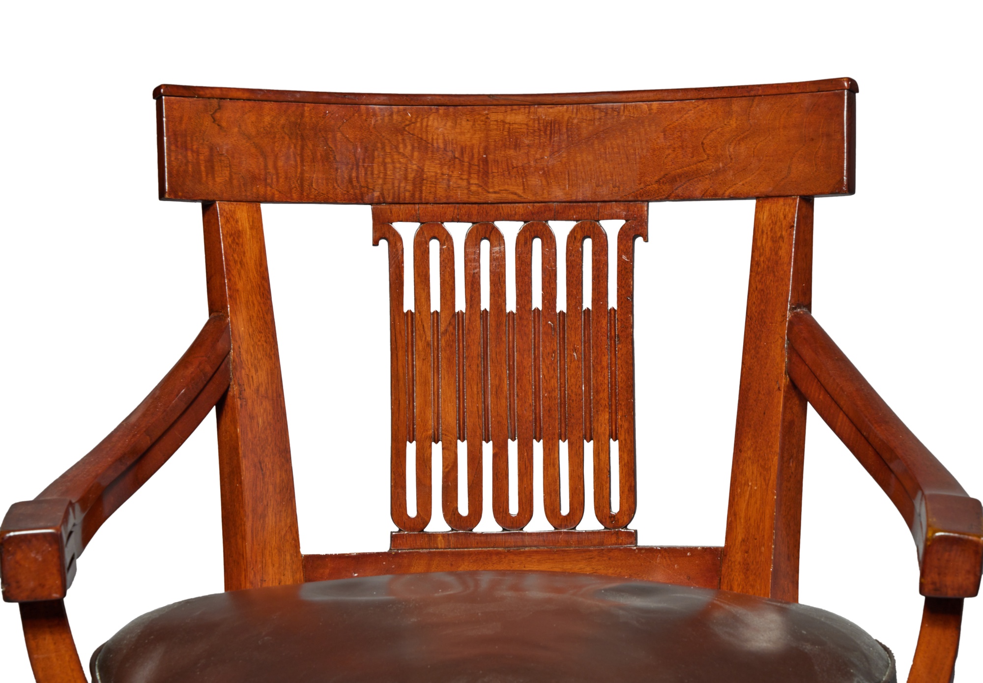 A Directoire Mahogany Revolving Fauteuil de Bureau, circa 1800 - Image 6 of 8