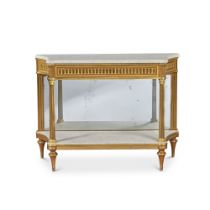 A Louis XVI Gilt-Bronze Mounted Mahogany Console Desserte, Circa 1780