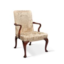 A George II Walnut Open Armchair, Circa 1730