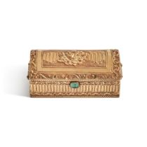 A Jeweled Gold Snuff Box, Mexican or possibly Guatemalan, Early 19th Century