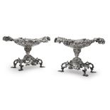 A Pair of Victorian Silver Tazze, Garrard, London, 1860