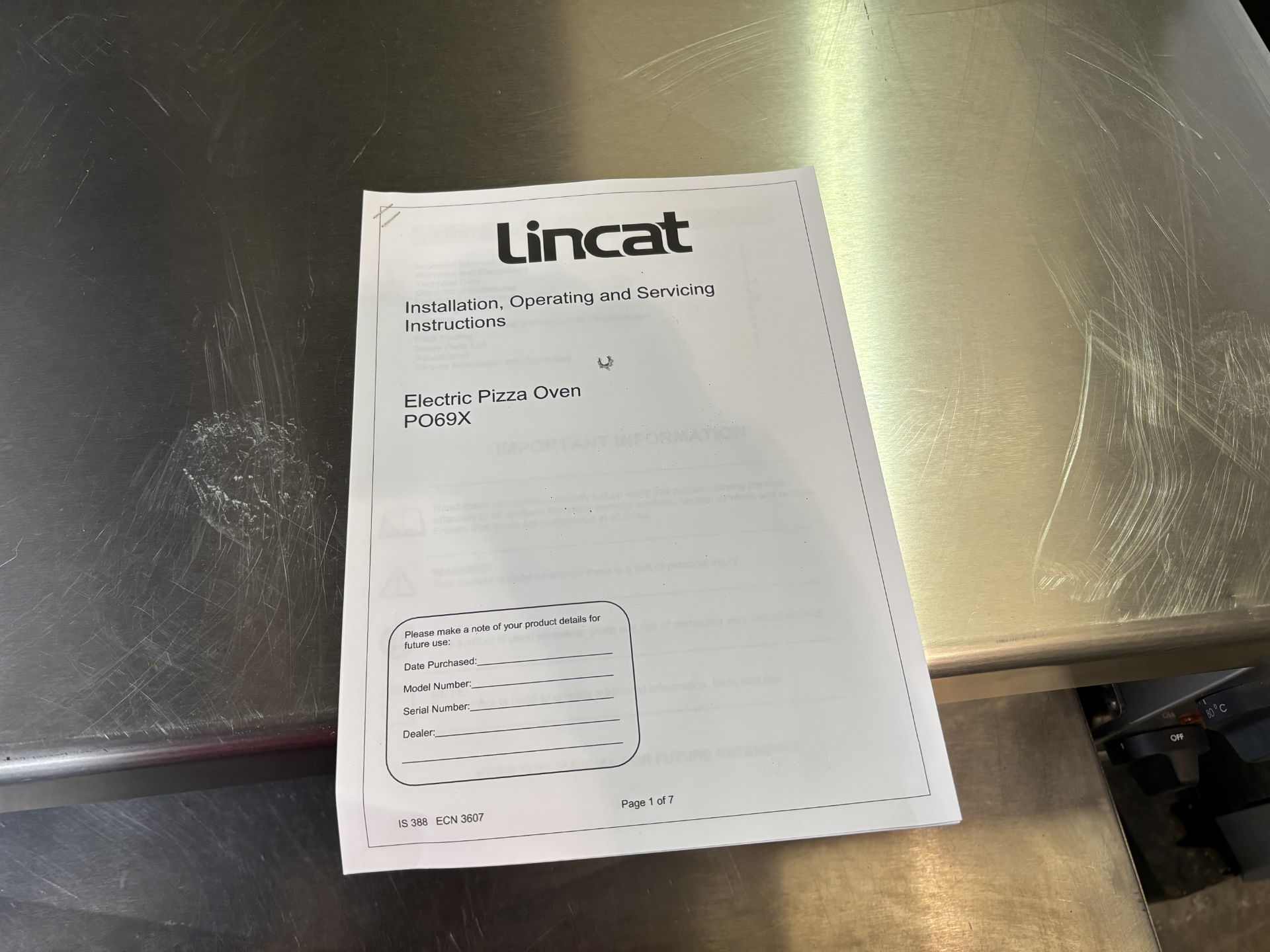 Lincat Single Deck Pizza Oven, Electric - Image 5 of 6