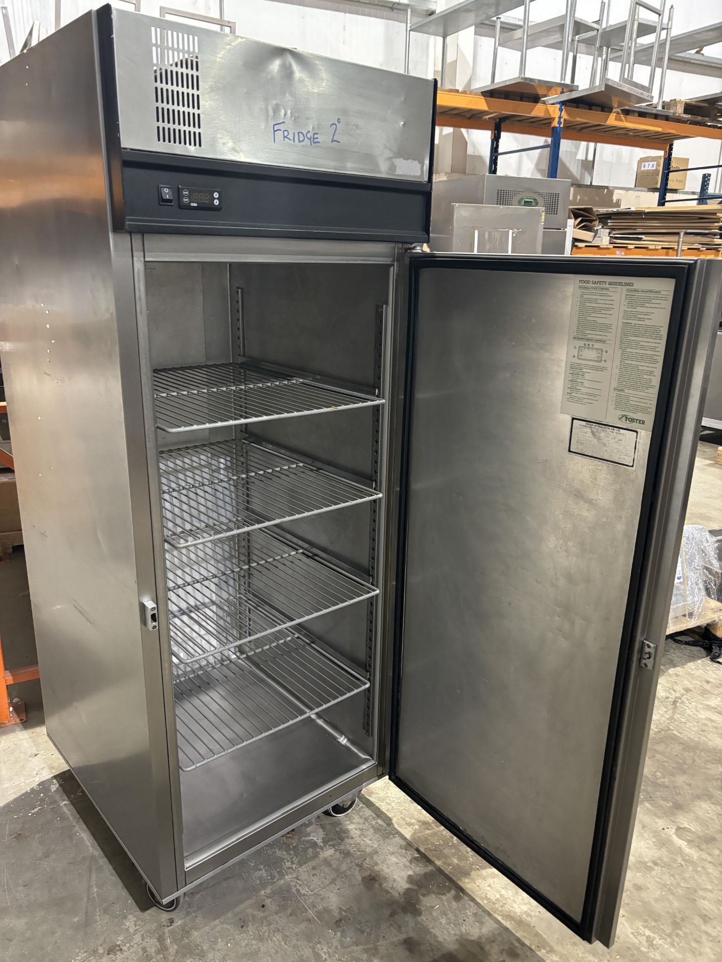 Foster Stainless Steel Upright Fridge - Image 2 of 3