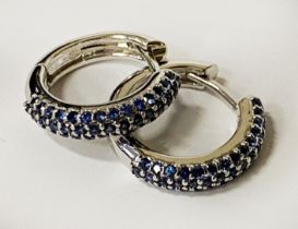18CT GOLD & SAPPHIRE EARRINGS - 5 GRAMS APPROX