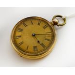 SMALL 18CT GOLD CASED POCKET WATCH
