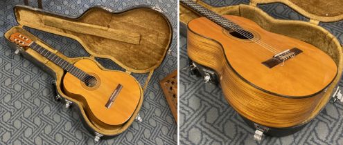 RESONATA MUSIMA CLASSICAL GUITAR WITH ZEBRA WOOD BACK AND SIDES IN A HARD CASE
