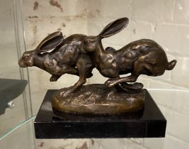BRONZE HARES - 11.5 CMS (H) APPROX