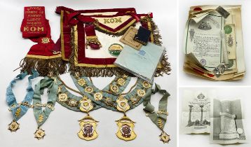 MASONIC APRONS AND JEWELS & PARCHMENTS