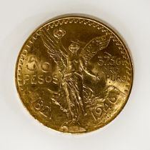 50 PESOS 1946- 21.6 CARAT GOLD COIN - 41.8 GRAMS APPROX