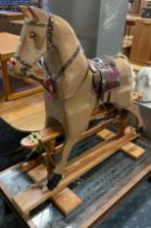 LARGE ROCKING HORSE WITH CERTIFICATE MADE BY THE GUILD OF ROCKING HORSE'S