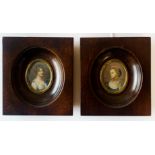 TWO MINIATURE PORTRAITS - SIGNED