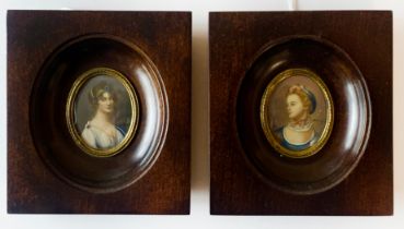 TWO MINIATURE PORTRAITS - SIGNED