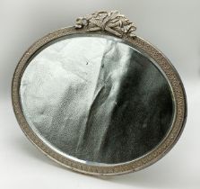 ORNATE FRENCH SILVER MIRROR