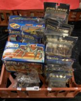 TRAY OF STAR WARS ATTACK OF THE CLONES & STAR WARS UNLEASHED BOXED ACTION FIGURES WITH SOME DIE CAST