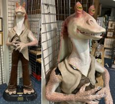 JAR JAR BINKS STAR WARS EPISODE ONE LIFE SIZED FIGURE - ARM NEED ATTENTION - 215 CMS (H) APPROX