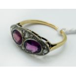 14CT GOLD RUBY & DIAMOND RING