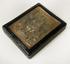 EARLY RELIGIOUS 950 MARKED ICON PLAQUE - 11 X 9 CMS APPROX