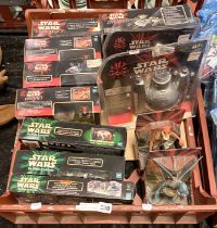 TRAY OF STAR WARS EPISODE 1 BOXED ACTION FIGURES & THE POWER OF THE FORCE BOXED ACTION FIGURES -