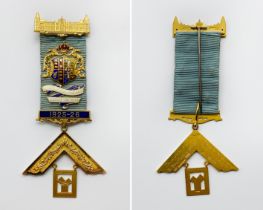 15CT GOLD MASONIC BREAST JEWELL - ALEXANDRA PALACE LODGE