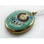 GOLD & ENAMEL MOURNING LOCKET