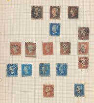 COLLECTION OF EARLY BRITISH STAMPS INCLUDING SOME HIGH VALUE