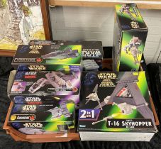 STAR WARS BOXED REBEL ALLIANCE SHIPS & A LAND SPEEDER BIKE