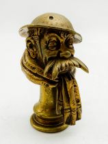AN OLD BILL CAR MASCOT BY BRUCE BAIRNSFATHER SIGNED ON THE HELMET BRONZE
