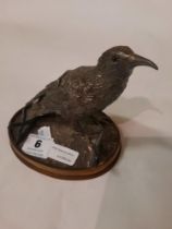 PEWTER BIRD INKWELL - 12 CMS (H) APPROX