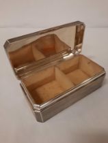 HM SILVER & 9CT GOLD CAMPHOR LINED CIGARETTE BOX