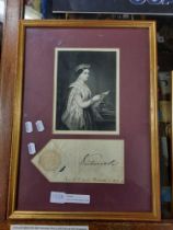 QUEEN VICTORIA SIGNED & FRAMED PRINT WITH ROYAL SEAL