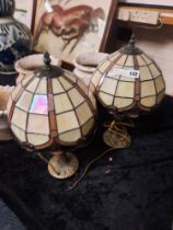 PAIR OF TIFFANY STYLE TABLE LAMPS