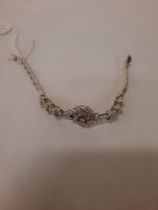 SILVER & 2 CARAT APPROX OF DIAMOND BRACELET