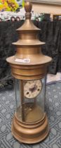 LARGE BRONZE & GLASS CLOCK - 79CMS (H) APPROX