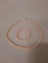 14CT GOLD CLASP PEARL SET
