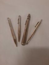 STERLING SILVER PROPELLING PENCILS INCL. THERMOMETER PEN & 1 POTENTIALLY SILVER PEN