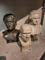 3 BUST TO INCLUDE BEETHOVEN