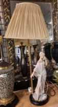 ITALIAN STYLE FIGURAL LAMP & SHADE