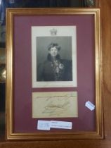 GEORGE V1 SIGNED & FRAMED PRINT - ROYAL